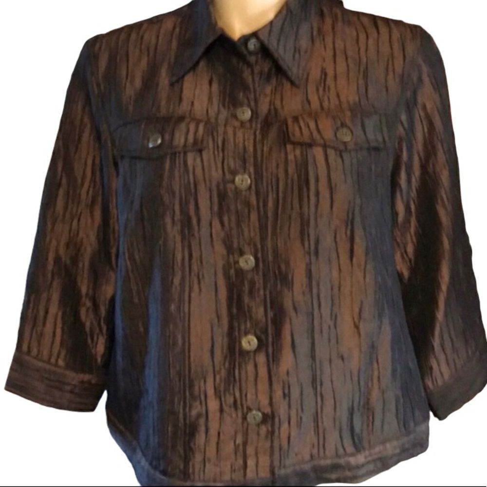 Ruby Rd Woman Jacket Size 16W Brown